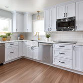 RTA Solid Wood Shaker Wall Cabinet White for Kitchen, Bathroom & Laundry Storage, 2 Doors